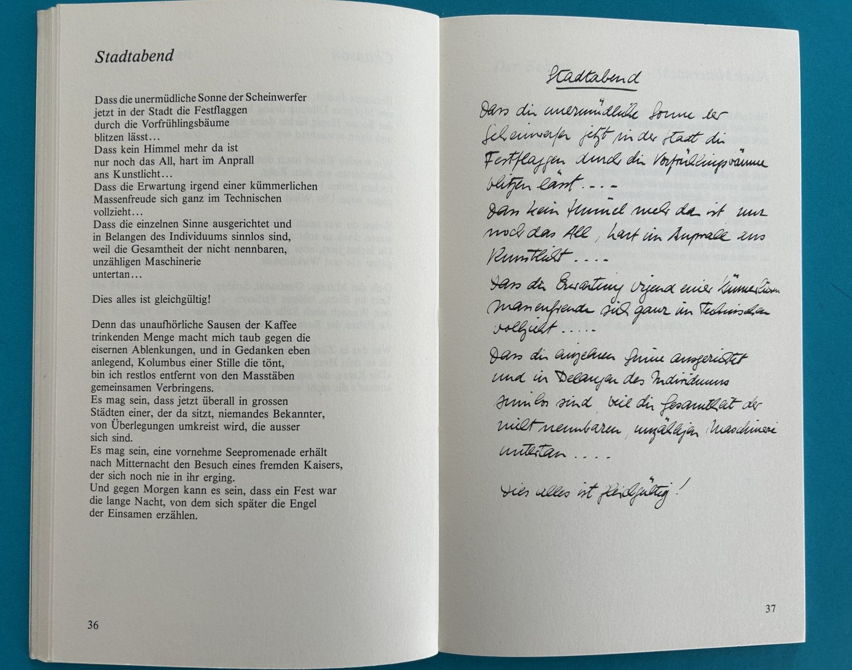 Libri: A.X. GWERDER: GESÄNGE GEGEN DIE MASSE – Usato da Zürich venduto da Domus09 4