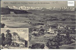 Biglen - Aussicht vom Kurhaus Gumm auf die Berneralpen