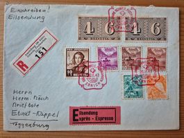CH-Express-R-Brief aus 1943 Zustand gemäss Bilder