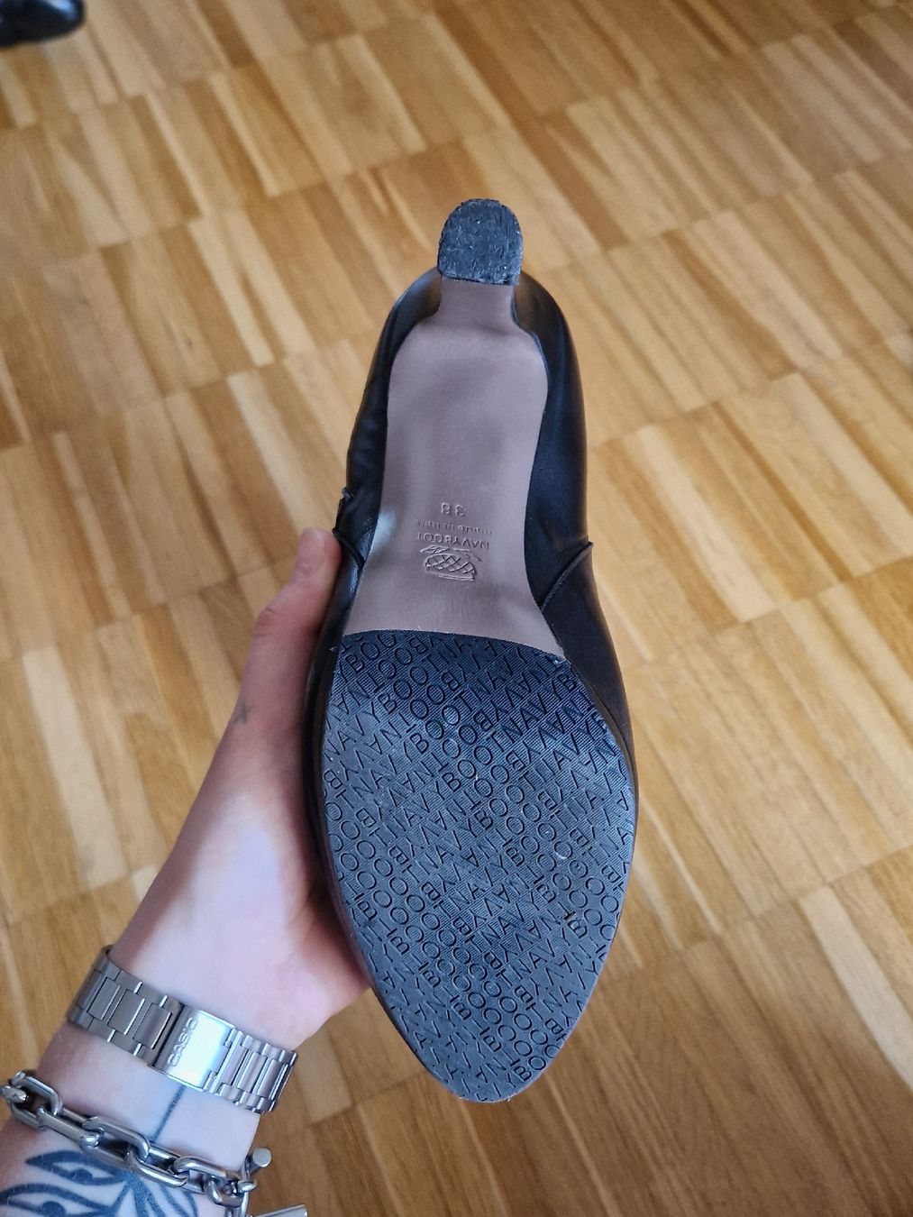 Navyboot Damenschuhe: Schwarze Lederstiefel Navyboot – Gebraucht aus Möhlin von len_28jr 3