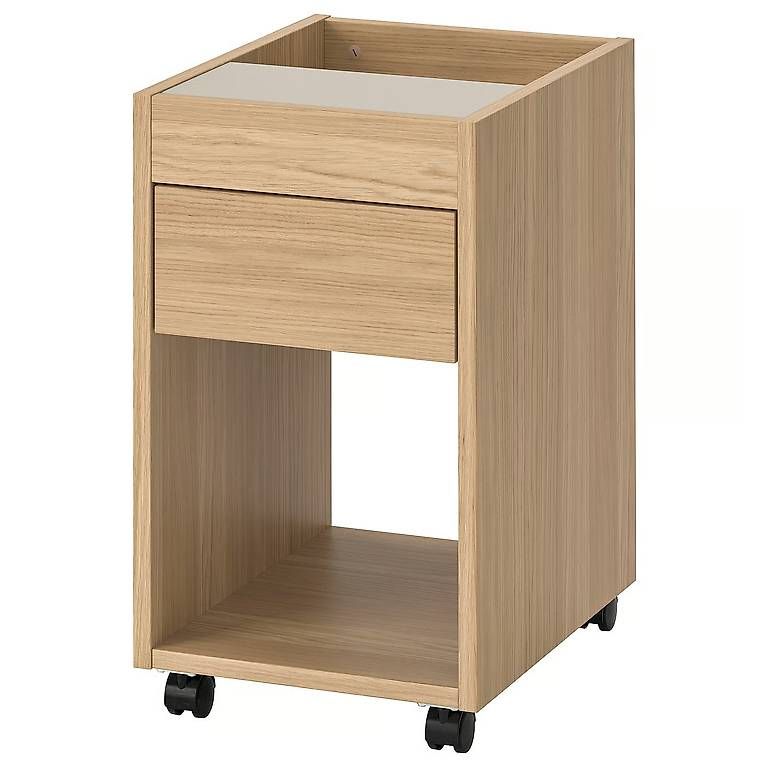 Ikea Banconi: TONSTAD Caisson à tiroirs sur roulettes, plaqué chêne – Nuovo e nell'imballaggio originale da Genève venduto da notos112