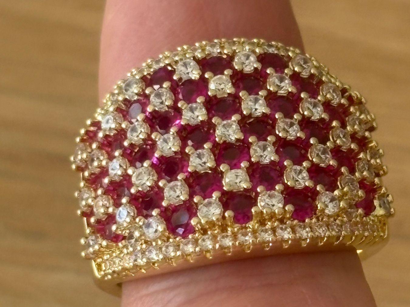 Anelli: Luxus Elegante Gr.19/9 Ring Farbe: Gold/rot – Nuovo (secondo la descrizione) da Biel-Bienne venduto da Roserosse13 6