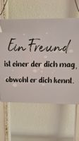 Metall Schild mit Spruch 