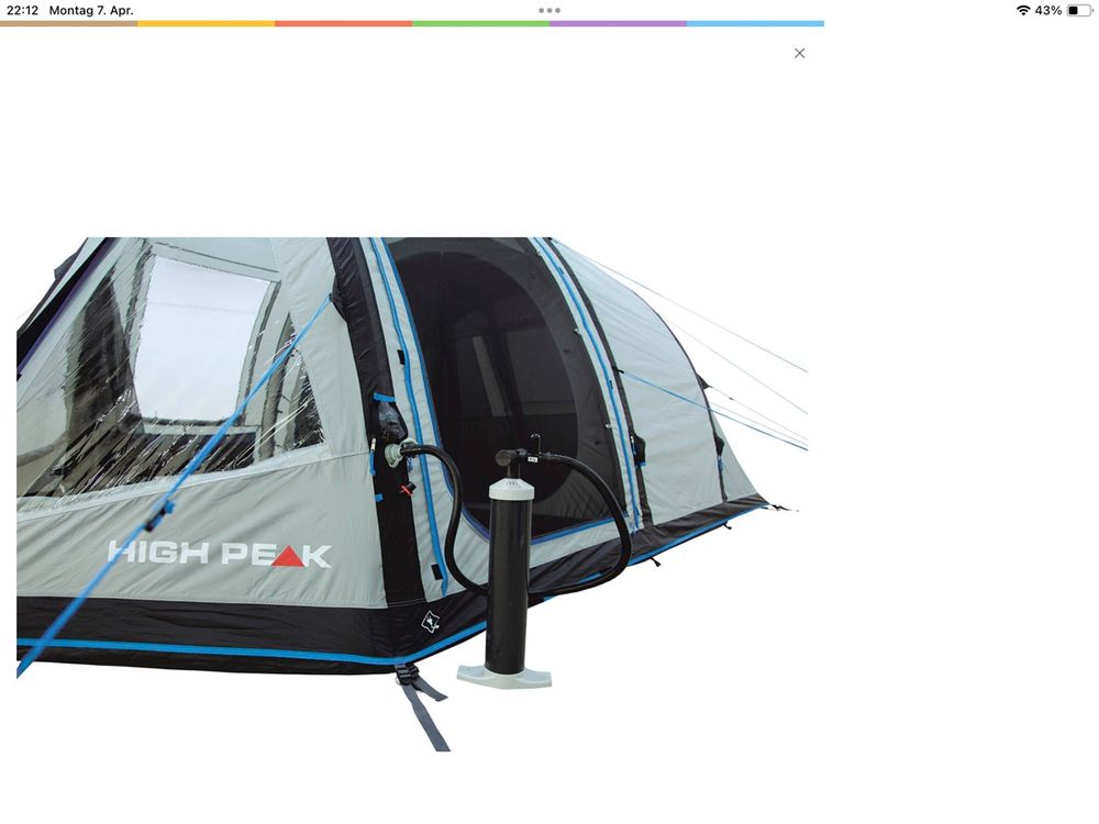 Zelt  High Peak air 5 aufblasbar neuwertig  5