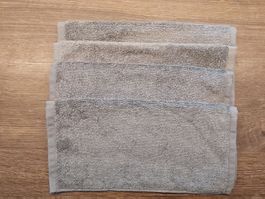 4 Stück Waschtüechli Frotté micasa grau neu