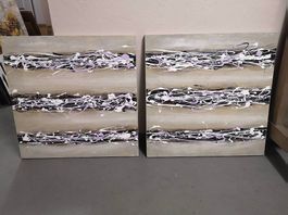 2 Tableaux Abstraits Modernes, Art contemporain 100x100