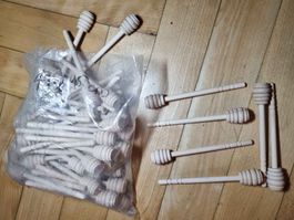 Imker Honiglöffel aus Holz, 49 Stück,