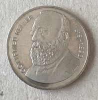 🟡 5 Franken Gedenkmünze 1990 Gottfried Keller 1819-1890