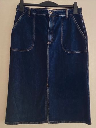 STELLA FOREST Pencil skirt denim brut fente devant 40 - NEUF