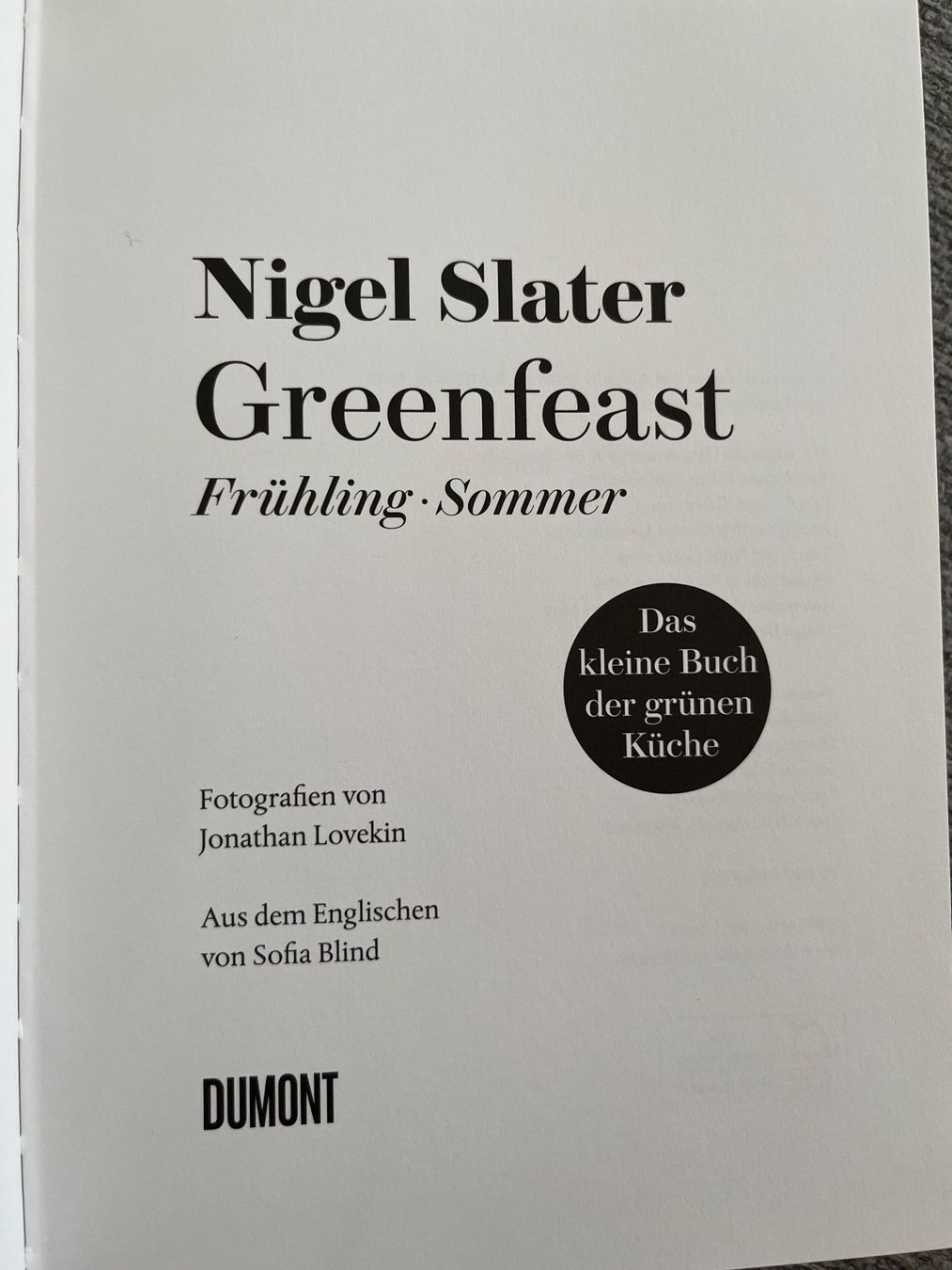 Libri: Nigel Slater Greenfeast Frühling Sommer – Usato da Baden venduto da Highlight1 2