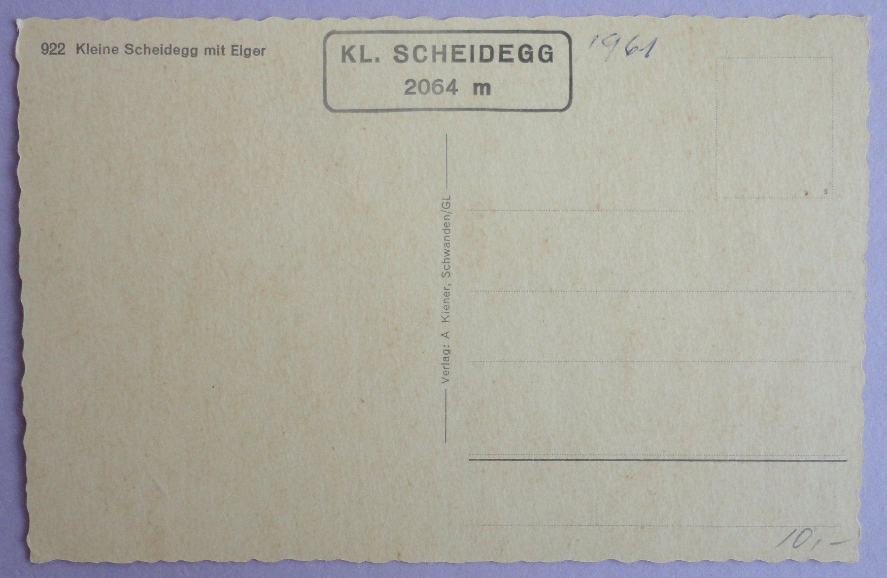 Cartes postales: Kleine Scheidegg mit Eiger – D'occasion à Fétigny par Billy2miny 1