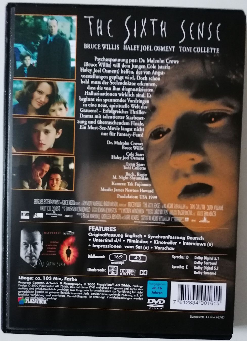 Tutti i DVDs: The Sixth Sense - DVD - Bruce Willis - Horror – Usato da Oberurnen venduto da mackrokodile 1