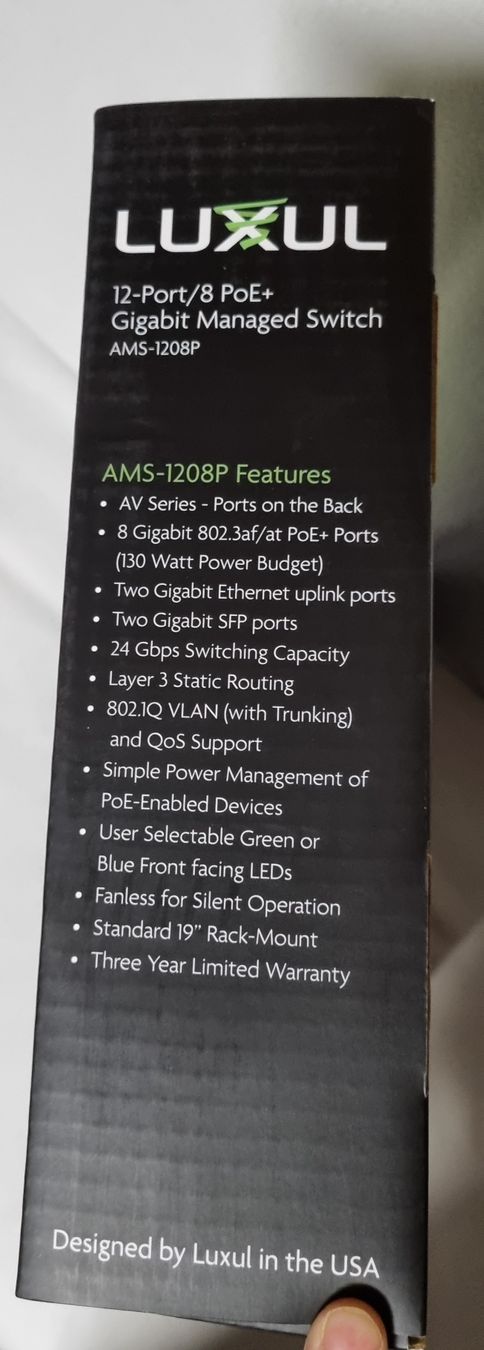 Hub & Switch: Netzwerk Switch - Luxul AMS-1208P – Nuovo e nell'imballaggio originale da Emmen venduto da Highlife_Technik 4