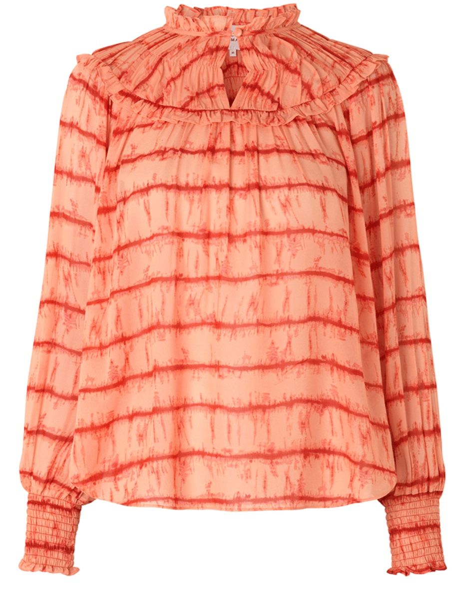 Chemisiers: Second Female Bluse Gr. M Batik orange rosa Top – D'occasion à Gibswil par Engelsgleich