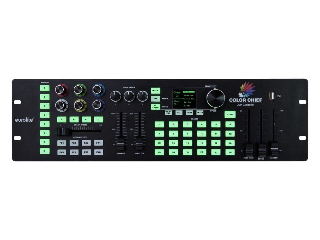 Illuminazione & Effetti luce: Eurolite DMX LED Color Chief Controller – Nuovo e nell'imballaggio originale da Däniken SO venduto da Profog1 1