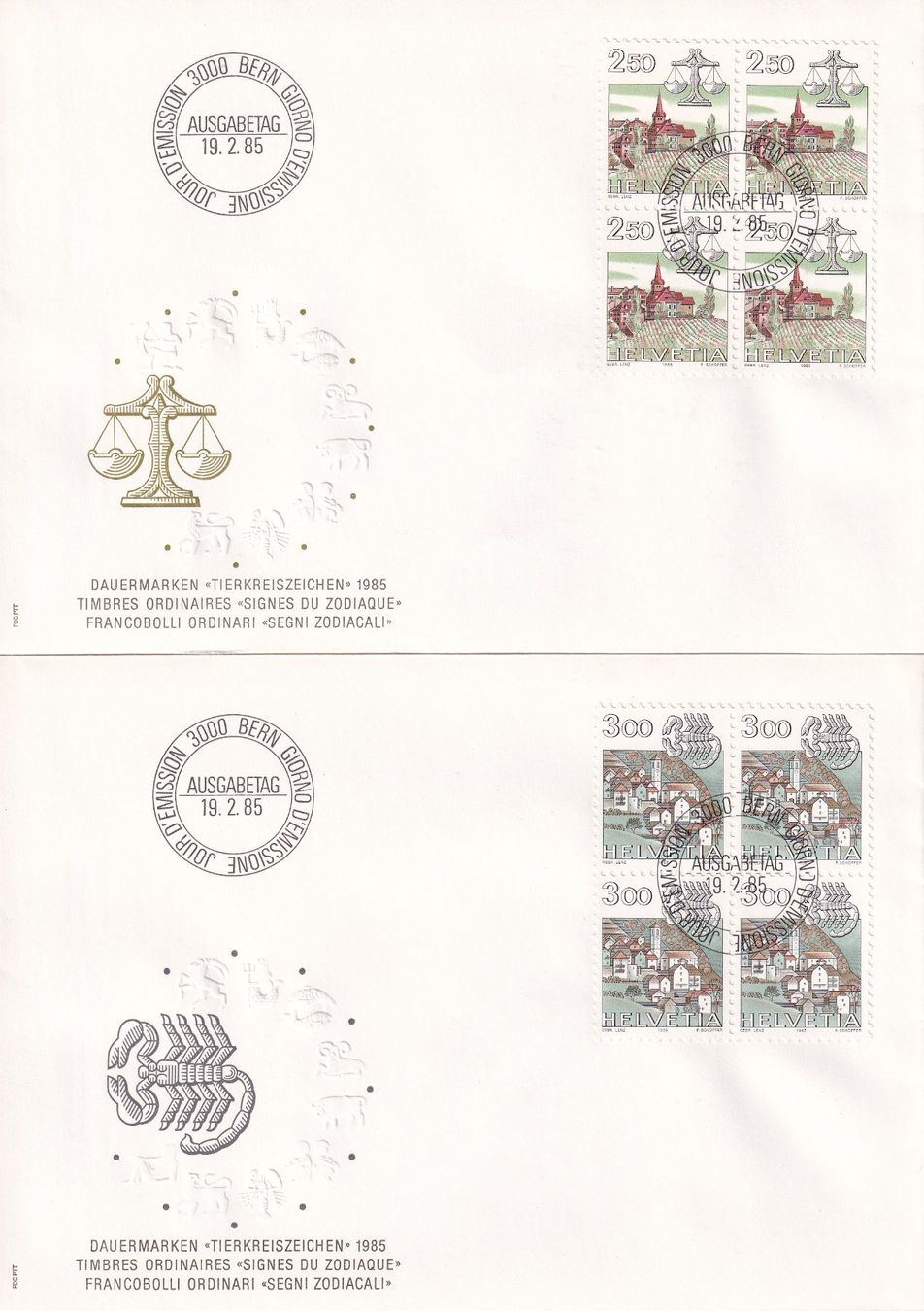 Tutti i francobolli: Lot 7 Briefe FDC 4er Block  1985 – Usato da Rossa venduto da becky05 2