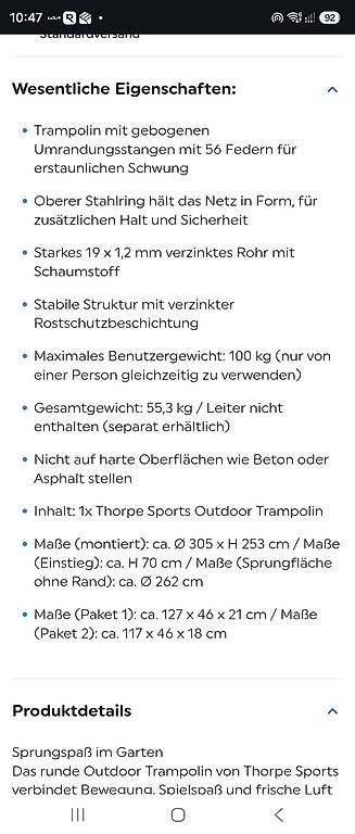 Trampoline: Trampolin inklusive Leiter – Gebraucht aus Olten von lyez 1