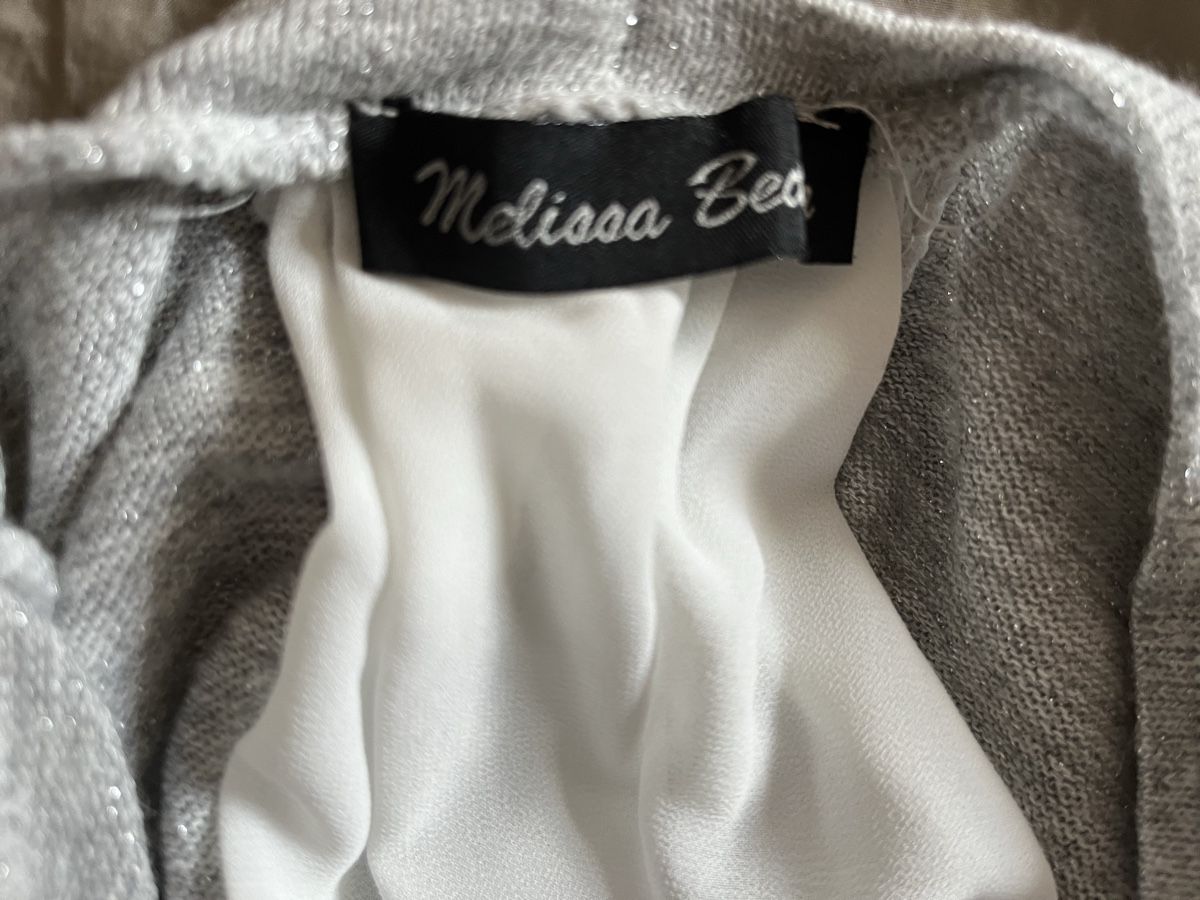 Maglioni & Felpe: Pull tunique gris brillant dentelles Melissa Becker M – Nuovo (secondo la descrizione) da Genève venduto da Libellule477 4