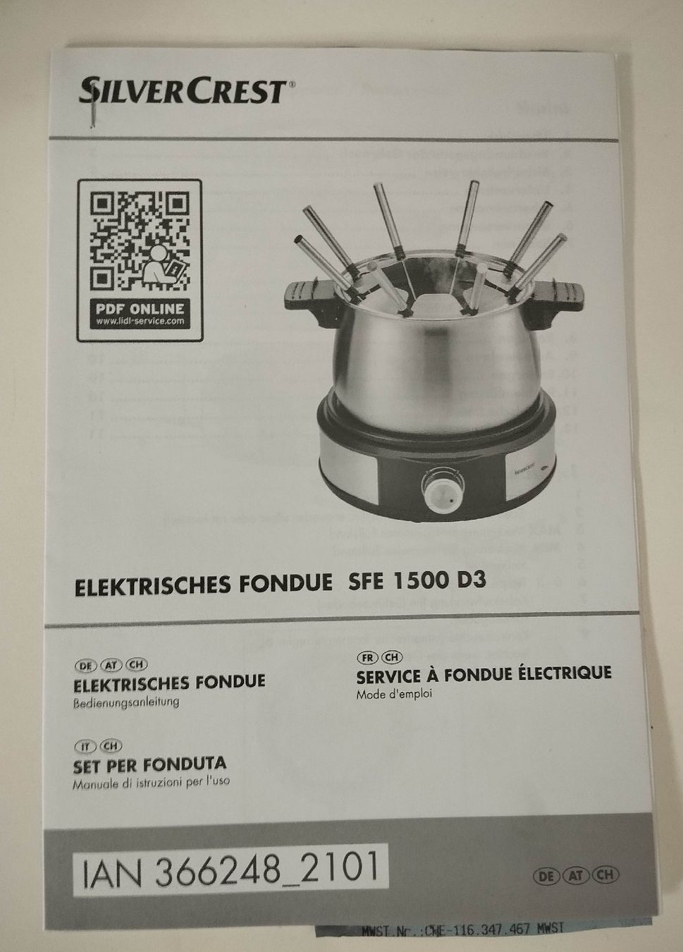 SilverCrest Elettrodomestici da cucina: Elektrisches Fondue – Nuovo (secondo la descrizione) da Mörigen venduto da sigi2572 2