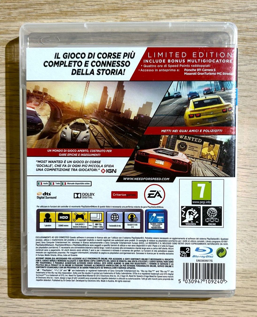 Sony Giochi: Need for Speed Most Wanted Limited Edition PS3 – Usato da St. Gallen venduto da Alpine.Arcade 1