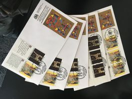 ONU UNO Wien / 1991 / 5x Speziel FDC