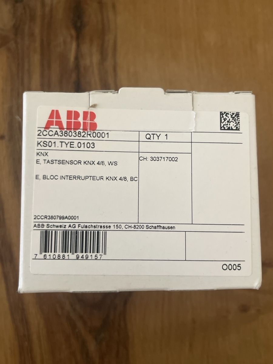 ABB Schalter: ABB SIDUS KNX Tastsensor 4/8 KS01.TYE.0103 – Neu (gemäss Beschreibung) aus Zürich von ila_nbb6