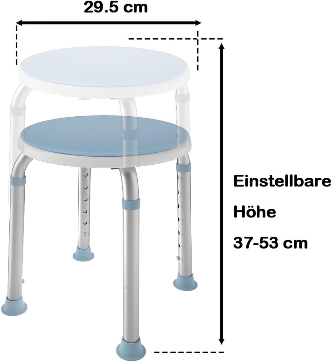 Sgabelli: 360°Drehbarer Duschhocker Duschstuhl Badehocker – Nuovo e nell'imballaggio originale da Bülach venduto da RockBottomOffTheRamp 6