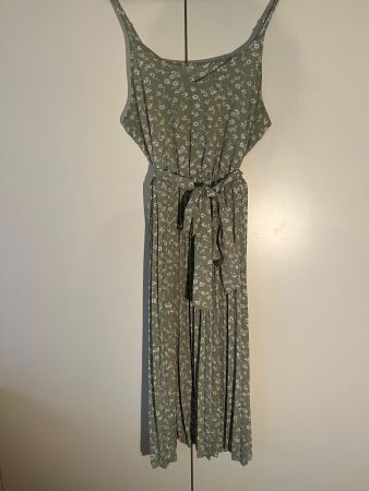 Plissé Midi-Kleid mit Trägerchen – Mint / Pastellgrün, Gr. M