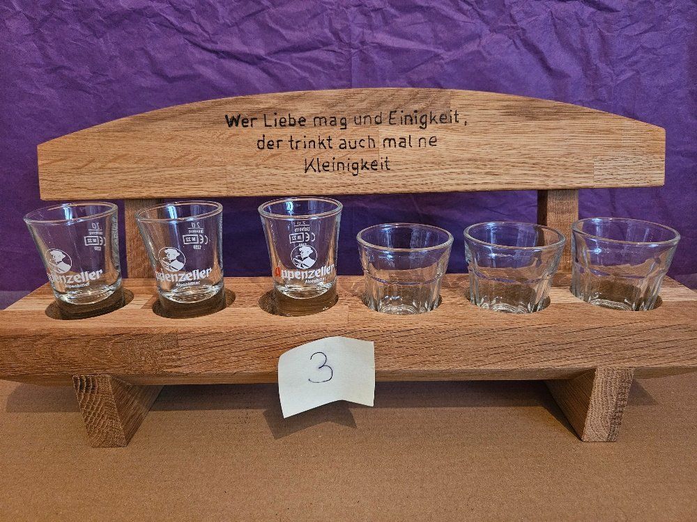 Articoli in legno: Schnapsbänkli Handmade – Nuovo e nell'imballaggio originale da Steinach venduto da HD1966
