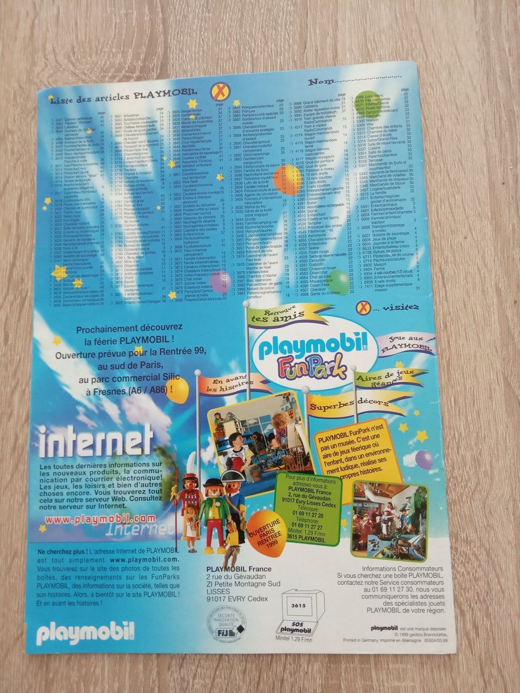 Documenti: Catalogue Playmobil 1999 FR – Usato da Champtauroz venduto da Ozu917 1