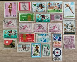23 verschiedene Länder-Sportbriefmarken timbres sport franco