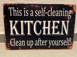 KITCHEN SCHILD VINTAGE BLECHSCHILD NEU 1 Pcs.