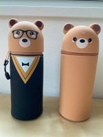 2 herzige Bären Silikonetui Federmäppchen