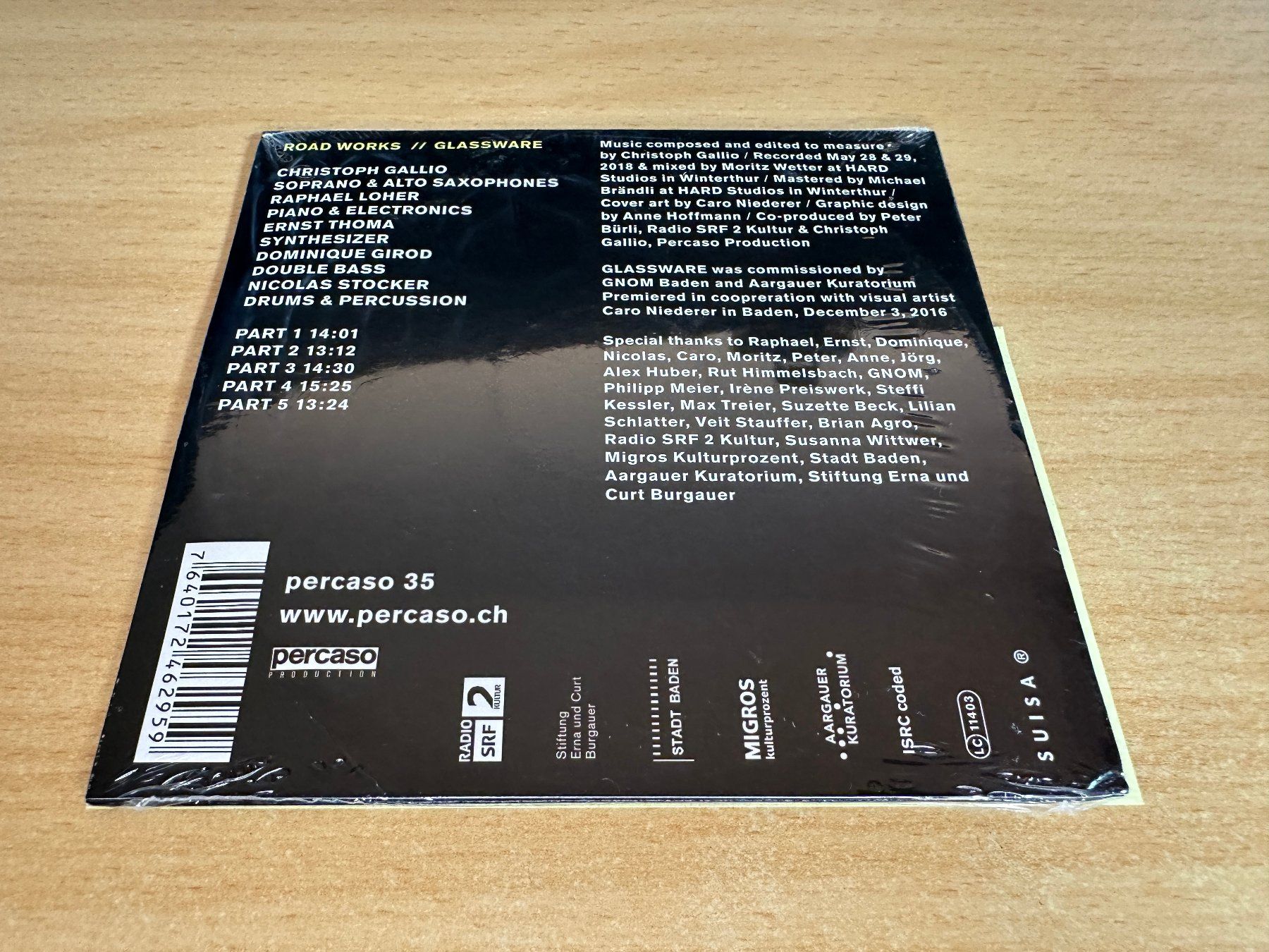 CD: Road Works – Glassware – Nuovo e nell'imballaggio originale da Rikon im Tösstal venduto da Alpenmutz 1