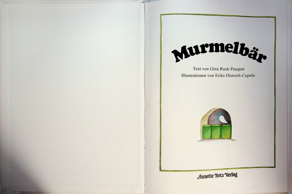 Gina Ruck-Pauquèt. Erika Dietzsch-Capelle Murmelbär EA 1979 (Gebraucht ...