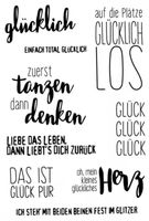 Silikonstempel glücklich