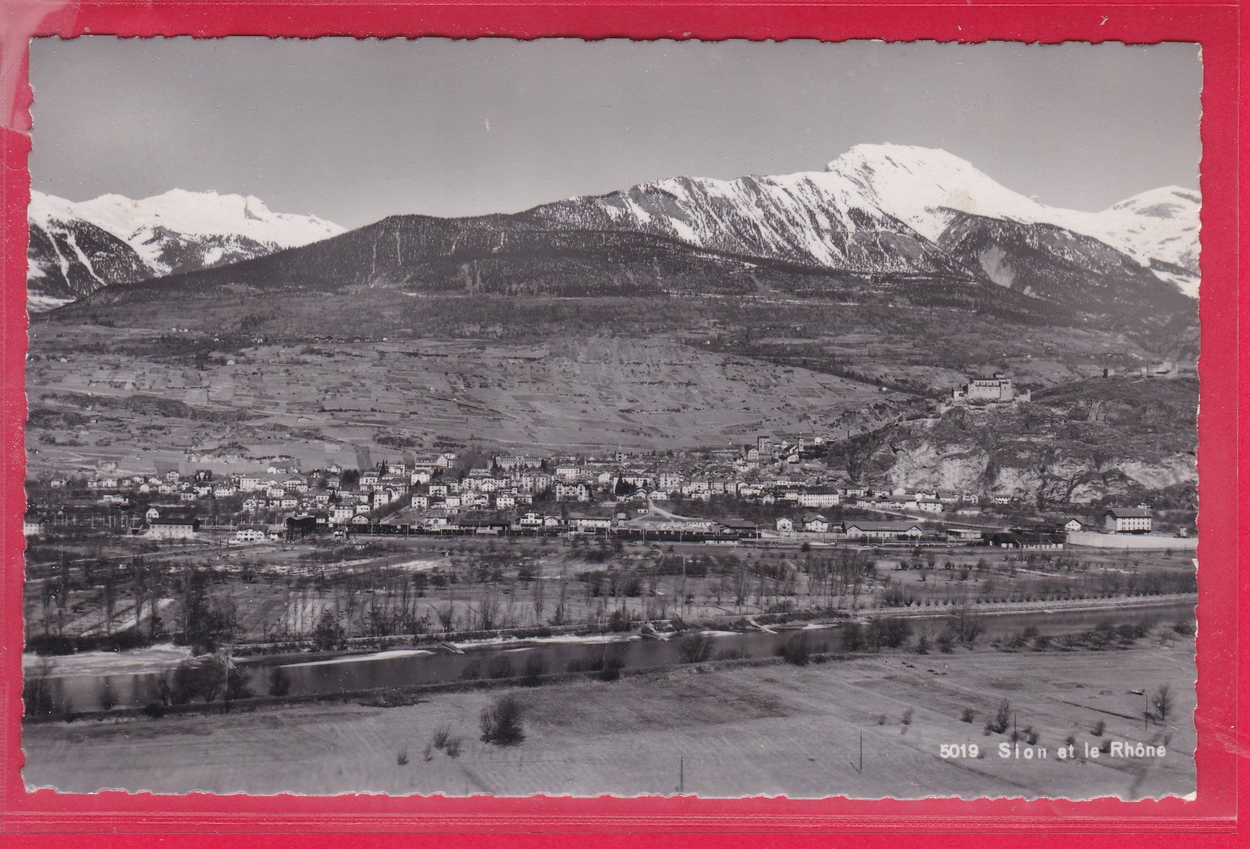 Cartoline postali: SION ET LA RHONE, 4.10.1950 – Usato da Oberrieden venduto da Gebirgsstelze