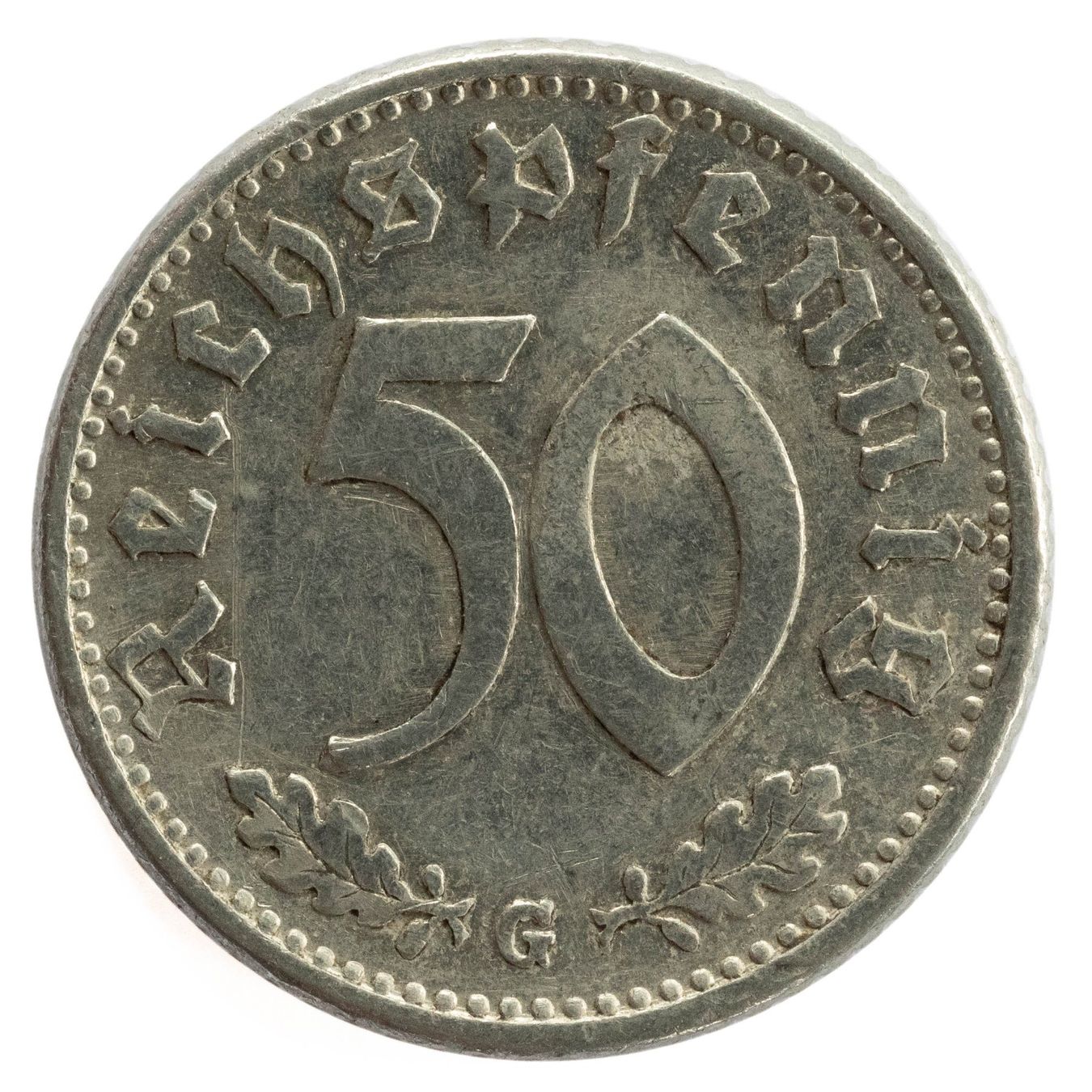Tutti le monete: Deutschland - 50 Reichspfennig - 1935 - G – Usato da Rotkreuz venduto da num_6343