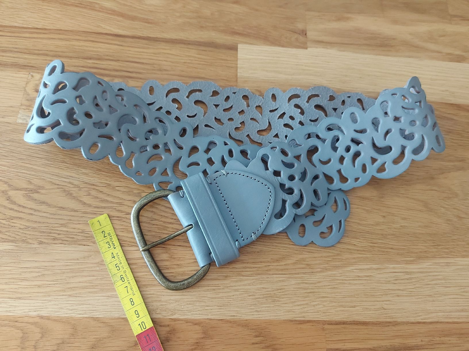 Benetton Gürtel: Ledergürtel, grau, ca. 80 cm – Gebraucht aus Oberengstringen von PaolaDe 1