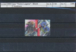 2003 Zusammendruck aus "Ticino Lugano"-Block, ** postfrisch