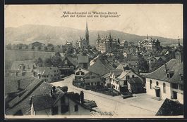 Zürich, Wiedikon, Ortsansicht mit Stras
