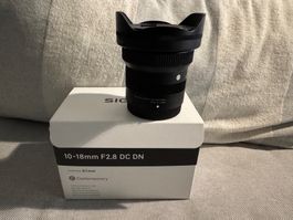 Sigma10–18mm F2.8 DCDN Contemp–Sony E-Mount - Top Zustand