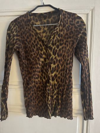 Haut Kookai taille 2 too hot to handle leopard transparent
