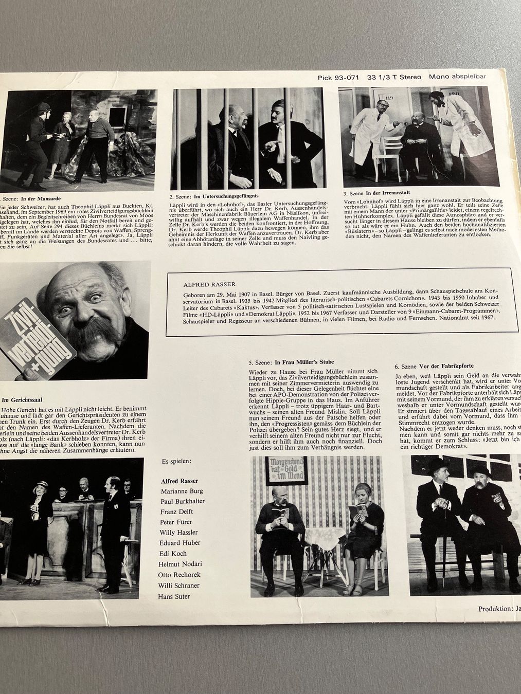 Dischi in vinile: ZIVILVERTEIDIGER LÄPPLI Schallplatte PICK 93-071 – Usato da Glattfelden venduto da Danshari 2