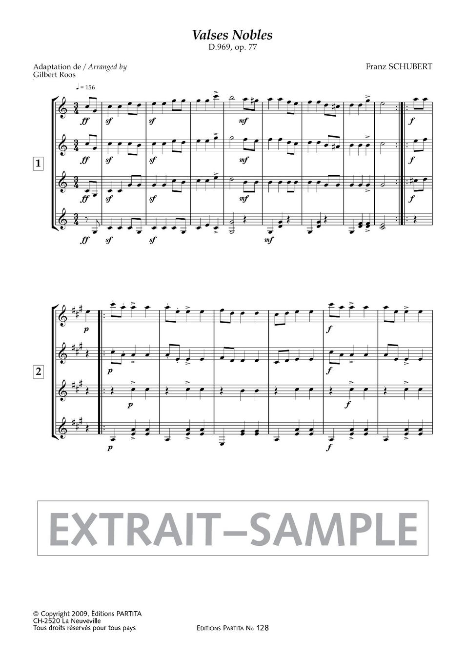 Libri: F. SCHUBERT – Valses nobles – Nuovo e nell'imballaggio originale da St-Blaise venduto da partita-ch 2