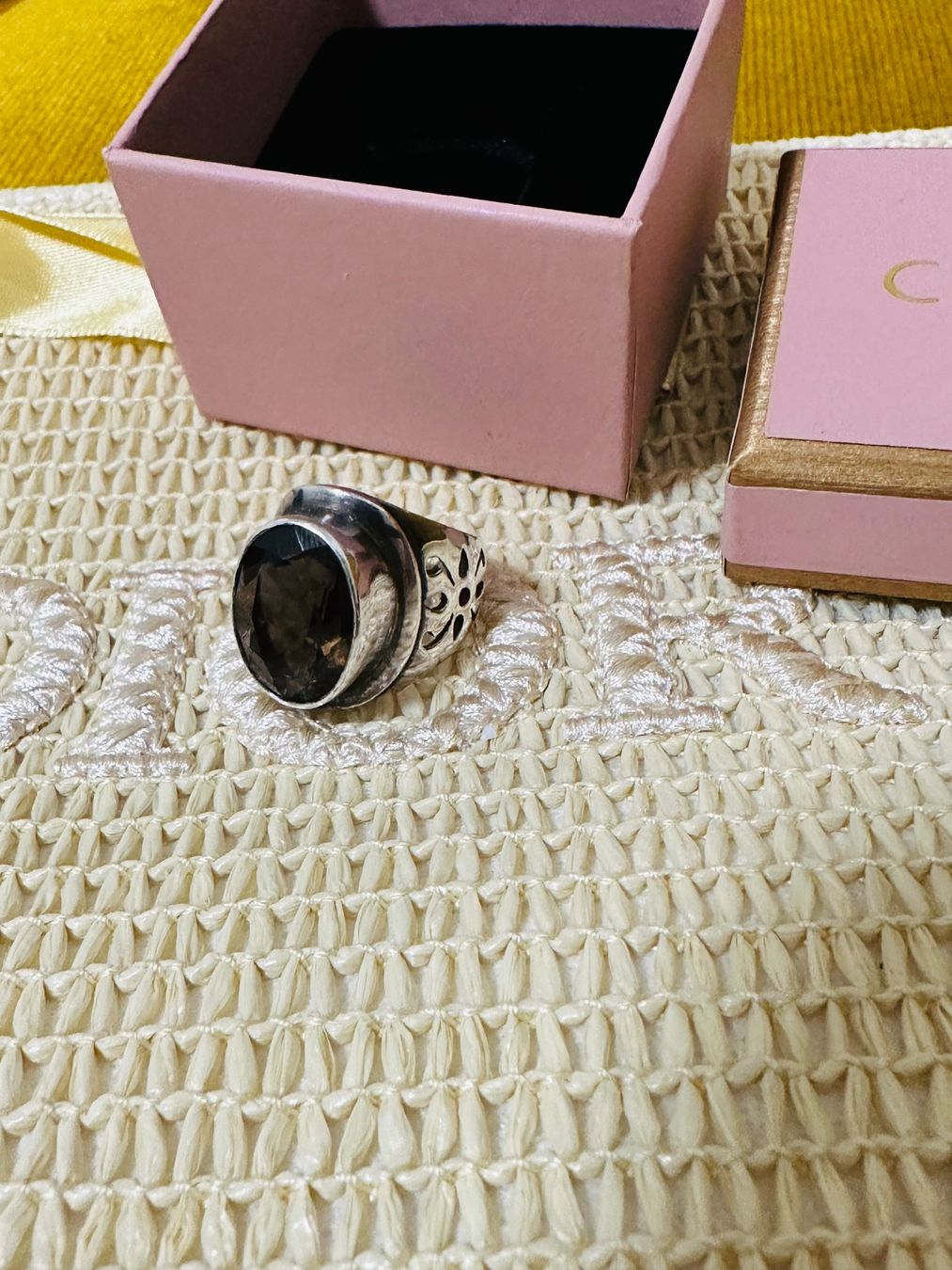 Ringe: Silber Ring Brown Smoky Quartz Gemstone Gr54 – Gebraucht aus Basel von iulia_haul