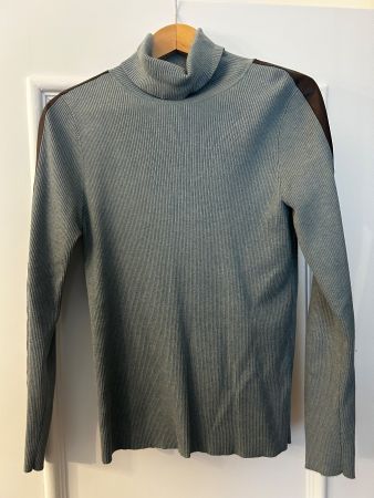 Ralph Lauren Rollkragenpullover: Gr. L, blau/grün/beige