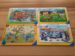 Set 10 Stk. / Puzzle für Kinder + 3 Jahre, div. Motive