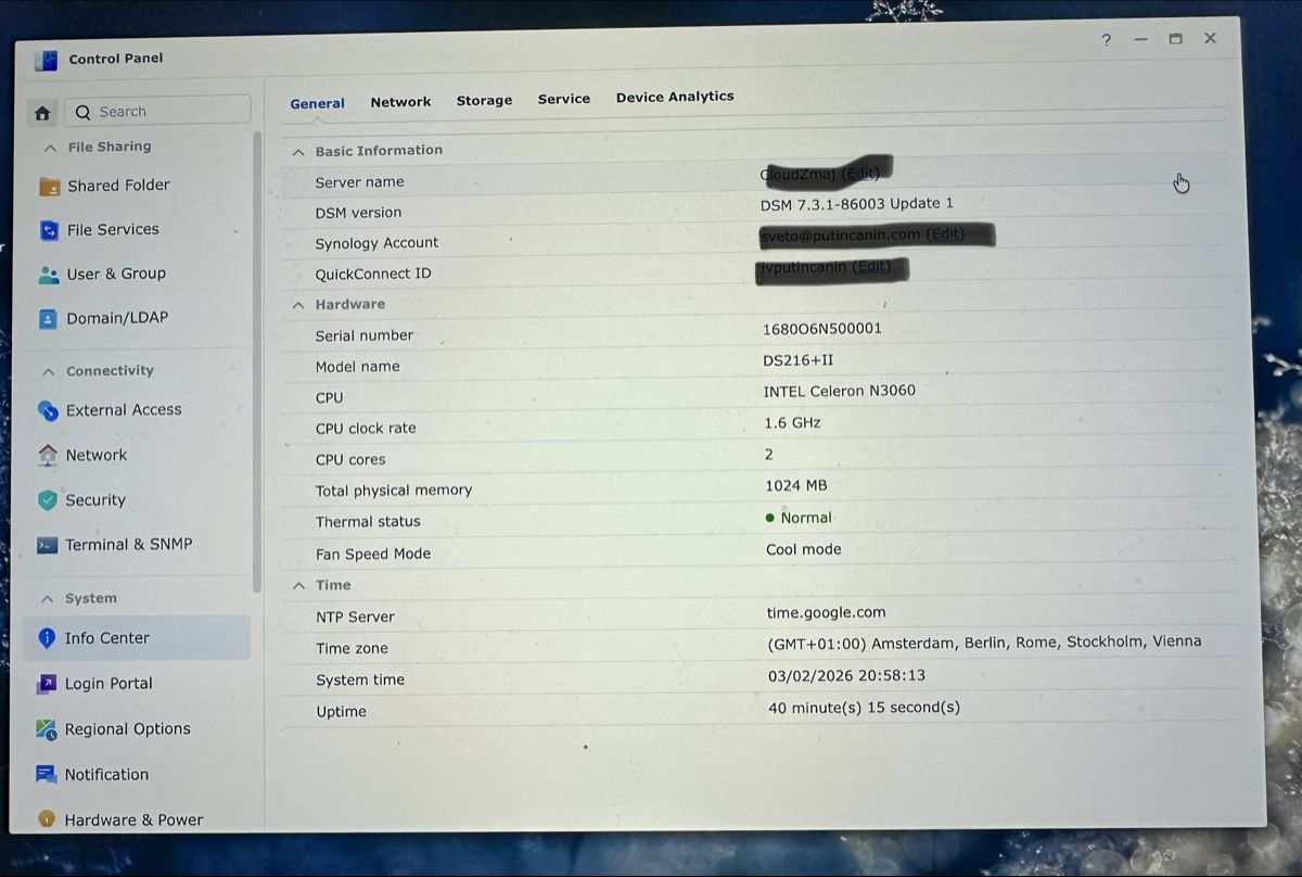 Synology Server: Synology DS216+II mit 10TB HDD – Usato da Oberwil b. Zug venduto da Putincanin 5