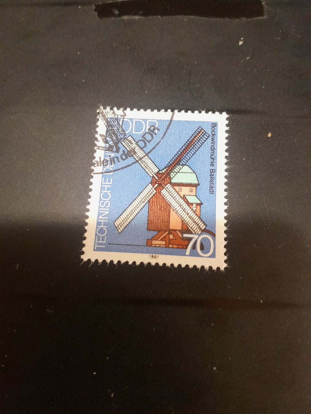 Alle Briefmarken: DDR timbre rare - Moulin à vent - 70 Pfennig - 1981 – Gebraucht aus Marly von globetrotter1723